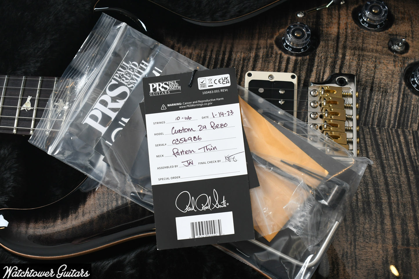 2022 Paul Reed Smith PRS Custom 24 Piezo Charcoal Burst