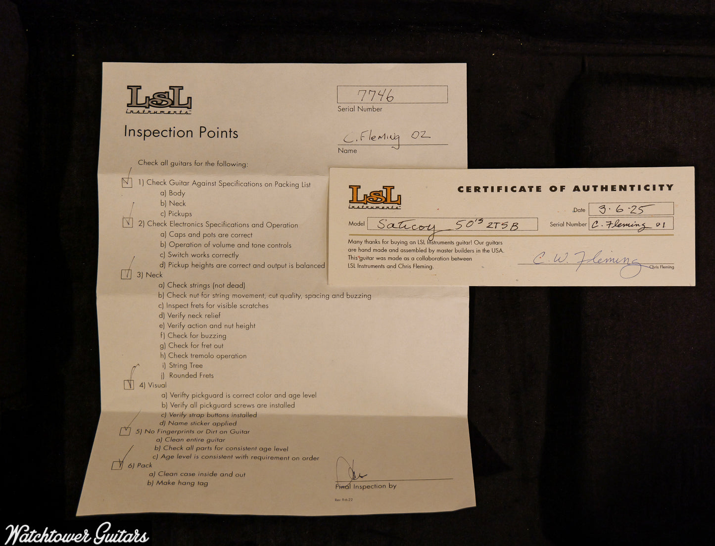 LSL Instruments Saticoy Chris Fleming Masterbuilt Two Tone Sunburst