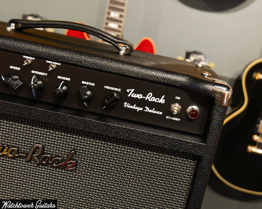 Two Rock Vintage Deluxe 40 Watt Head 6V6 Black Bronco/Modern Silver Grill (SN369)