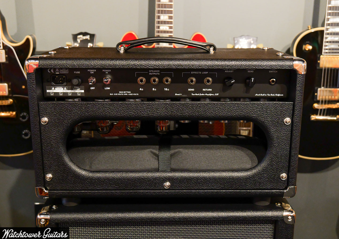 Two Rock Vintage Deluxe 40 Watt Head 6V6 Black Bronco/Modern Silver Grill (SN369)