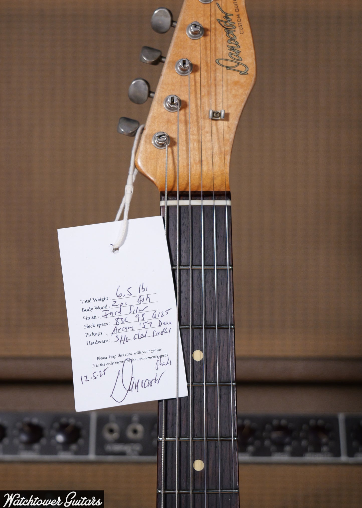 2025 Danocaster Single Cut Inca Silver with Glaser Bender !