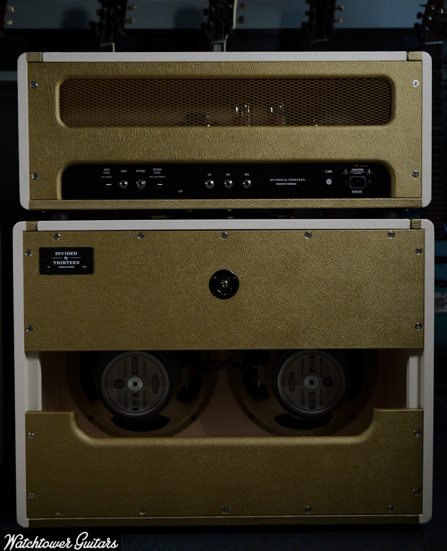Divided by 13 Butch Walker Signature BW 1969 Head & 2x12F Speaker Cabinet *Custom Color* Gold/White