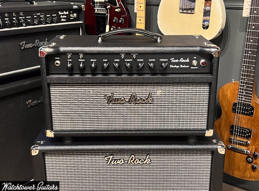 Two Rock Vintage Deluxe 40 Watt 6V6 & 1x12 Cabinet Black Bronco & Silver Cloth