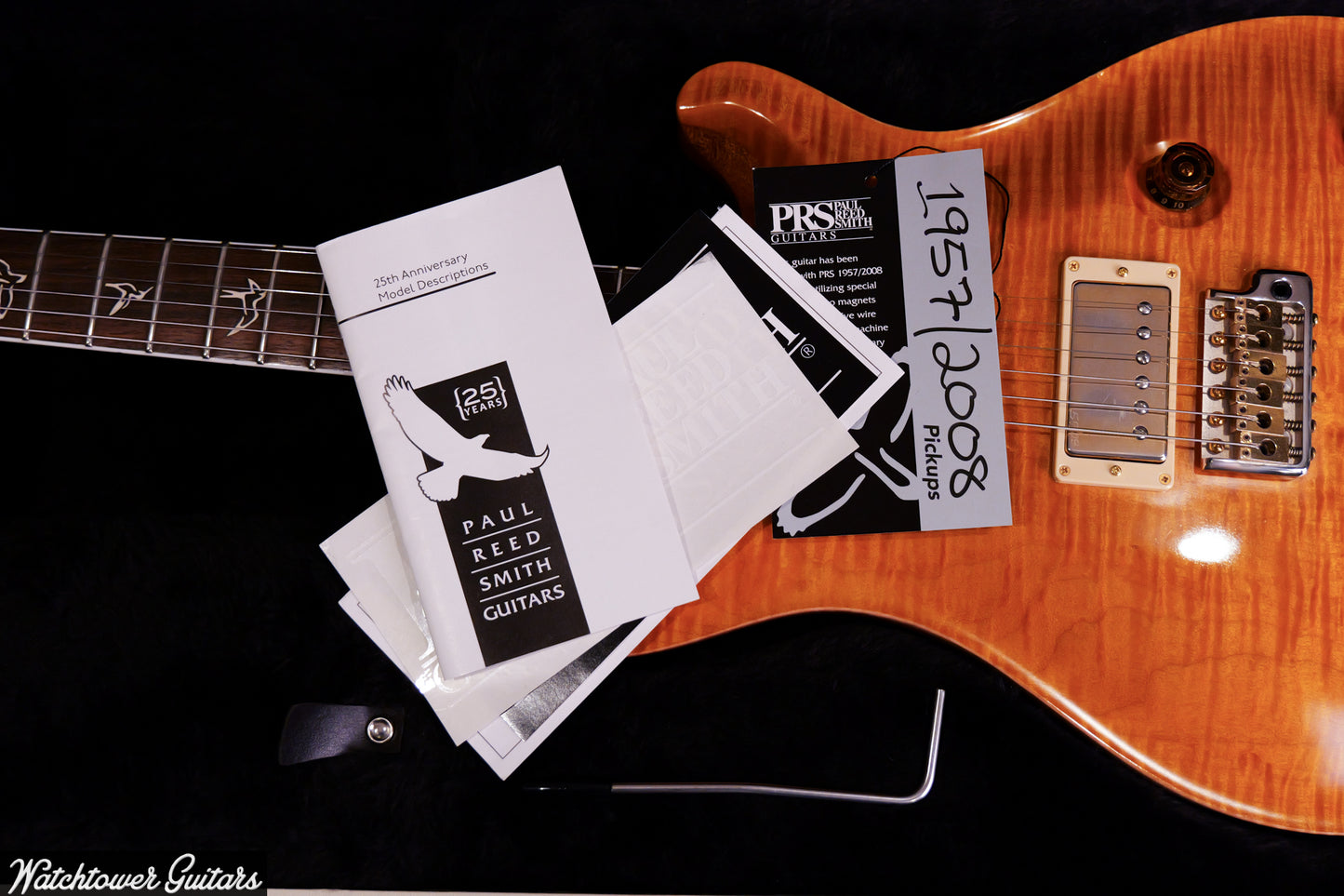 2010 PRS Modern Eagle II 25th Anniversary Yellow Tiger Rosewood Neck