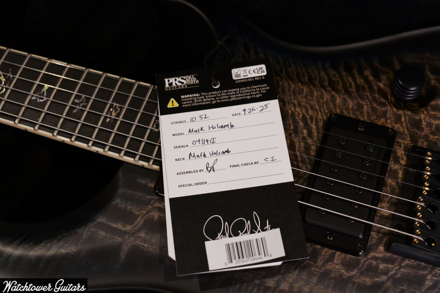 Paul Reed Smith PRS Mark Holcomb Signature Holcomb Wraparound Blue Burst