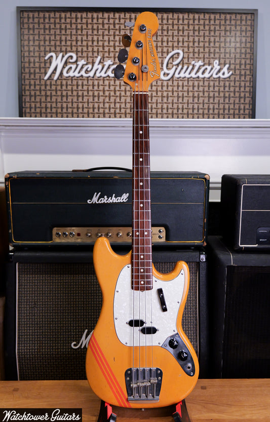 1969 Fender Mustang Bass Competition Orange with Matching Headstock