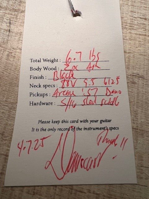 NEW Danocaster Single Cut Black