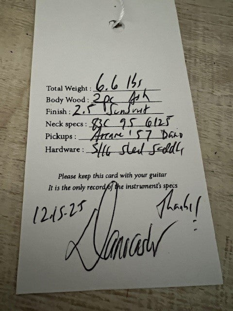 NEW Danocaster Single Cut Sunburst with Binding