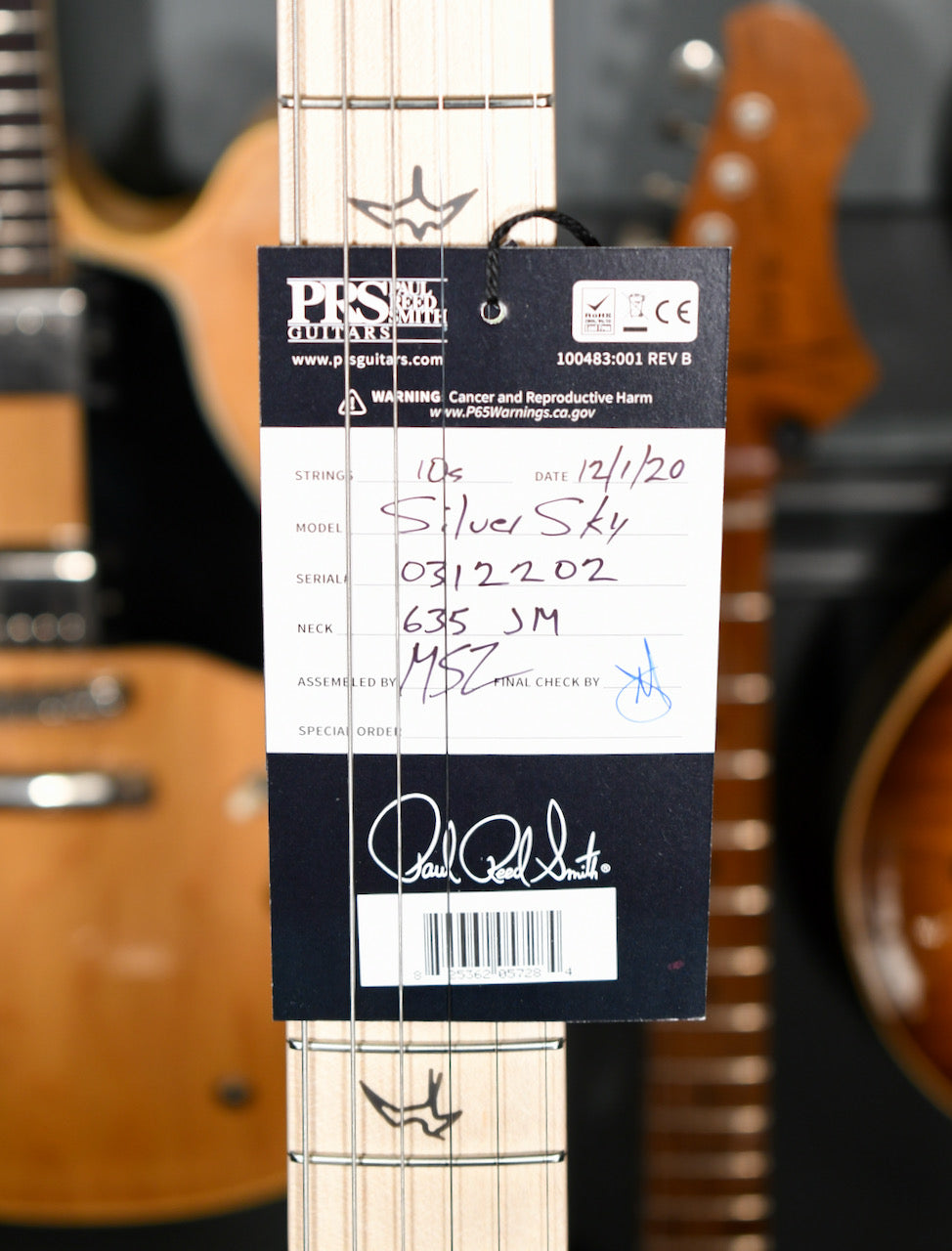Paul Reed Smith PRS John Mayer Silver Sky Moc Sand Maple Neck