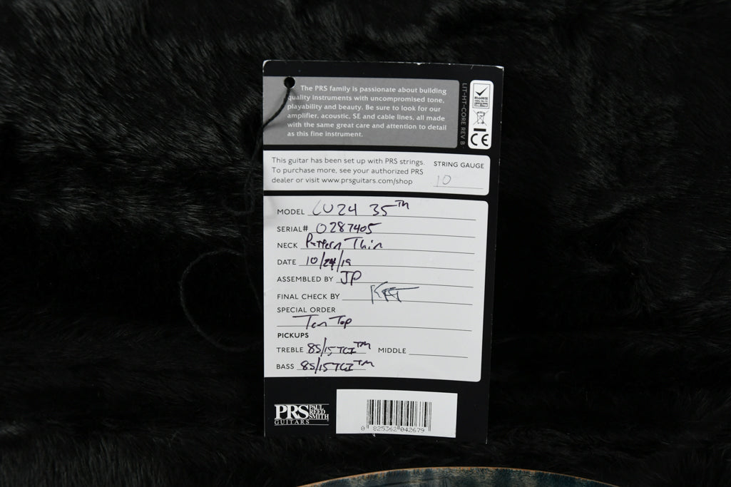 PRS Custom 24 35th Anniversary Faded Whale Blue 10 Top