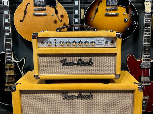Two Rock Studio Signature Head & 1x12 Cabinet Gold Suede with Cane Grill