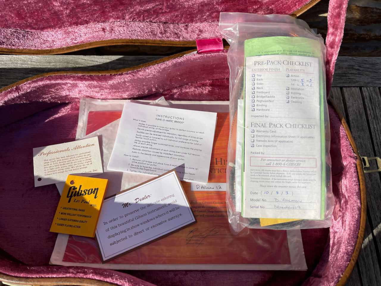 2003 Gibson 1959 Les Paul Reissue Duane Allman Tom Murphy Aged #12 with Display Case