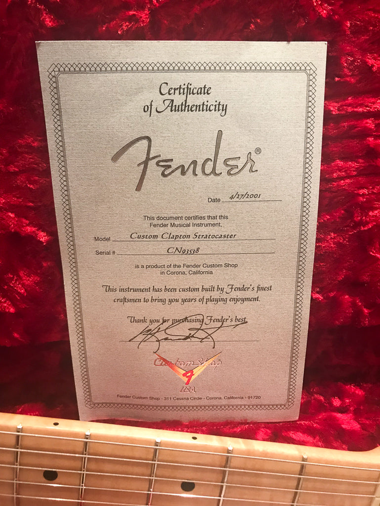 2001 Fender Custom Shop Masterbuilt M. Kendrick Clapton Stratocaster Mercedes Blue Yamano