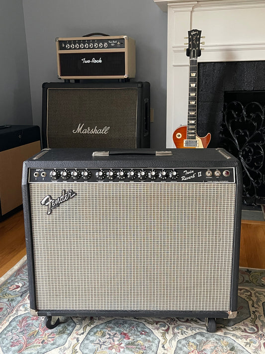 1983 Fender Twin Reverb II Black Tolex "Rivera Era"