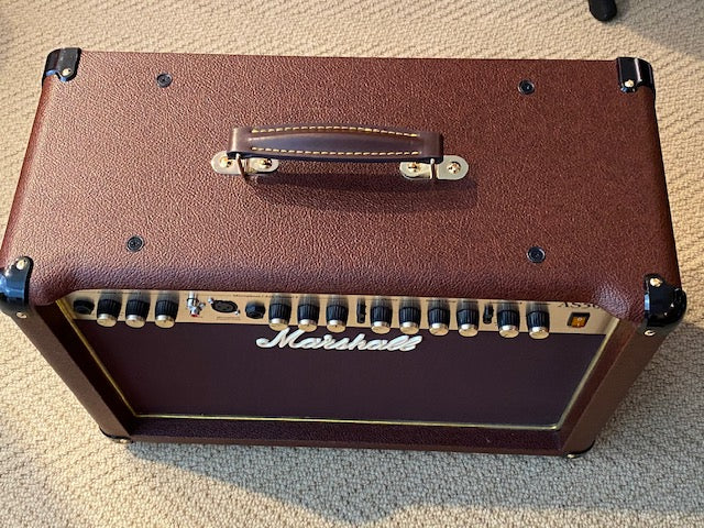 Marshall AS50D 2-Channel 50-Watt 2x8" Acoustic Guitar Combo Amp with Cover !