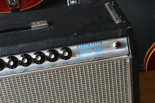1969 Fender Bandmaster Reverb TFL5005D Drip Edge Black Tolex