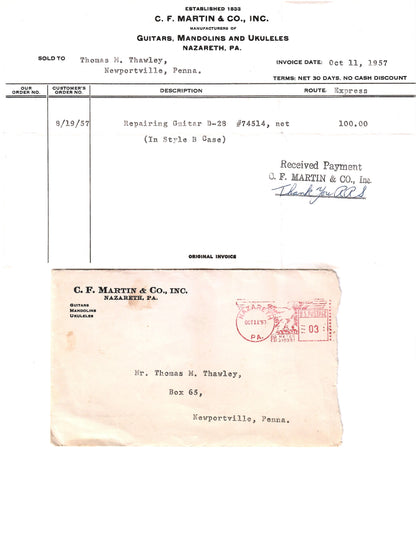 1940 Martin D-28 Acoustic Natural