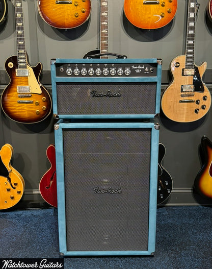 Two Rock TS-1 100/50 Watt Head & 2x12 Set Medium Blue Suede/Modern Silver Grill