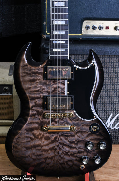 2020 Gibson Custom Shop SG Custom 3A Quilt Cobra Burst