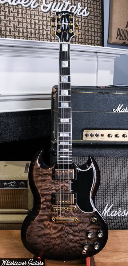 2020 Gibson Custom Shop SG Custom 3A Quilt Cobra Burst