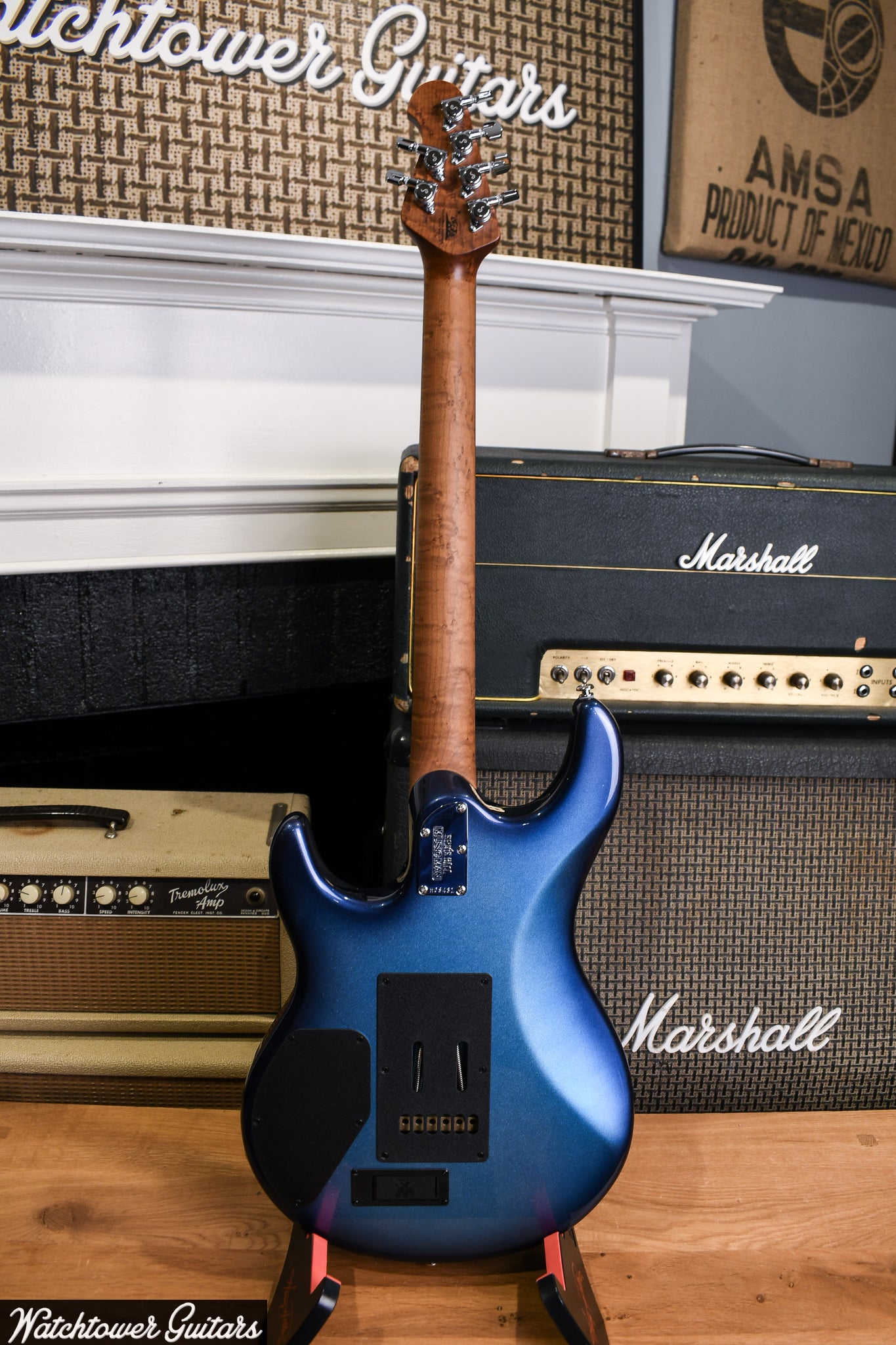 Ernie Ball Music Man Steve Lukather Signature Luke 4 SSS - Diesel Blue
