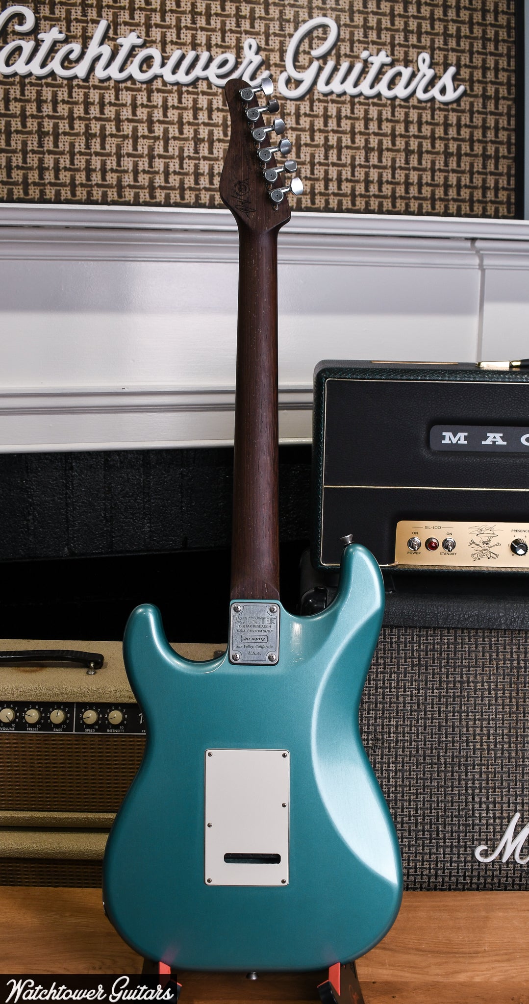 2020 Schecter Custom Shop Nick Johnston Teal Green Metallic Aged Nitro