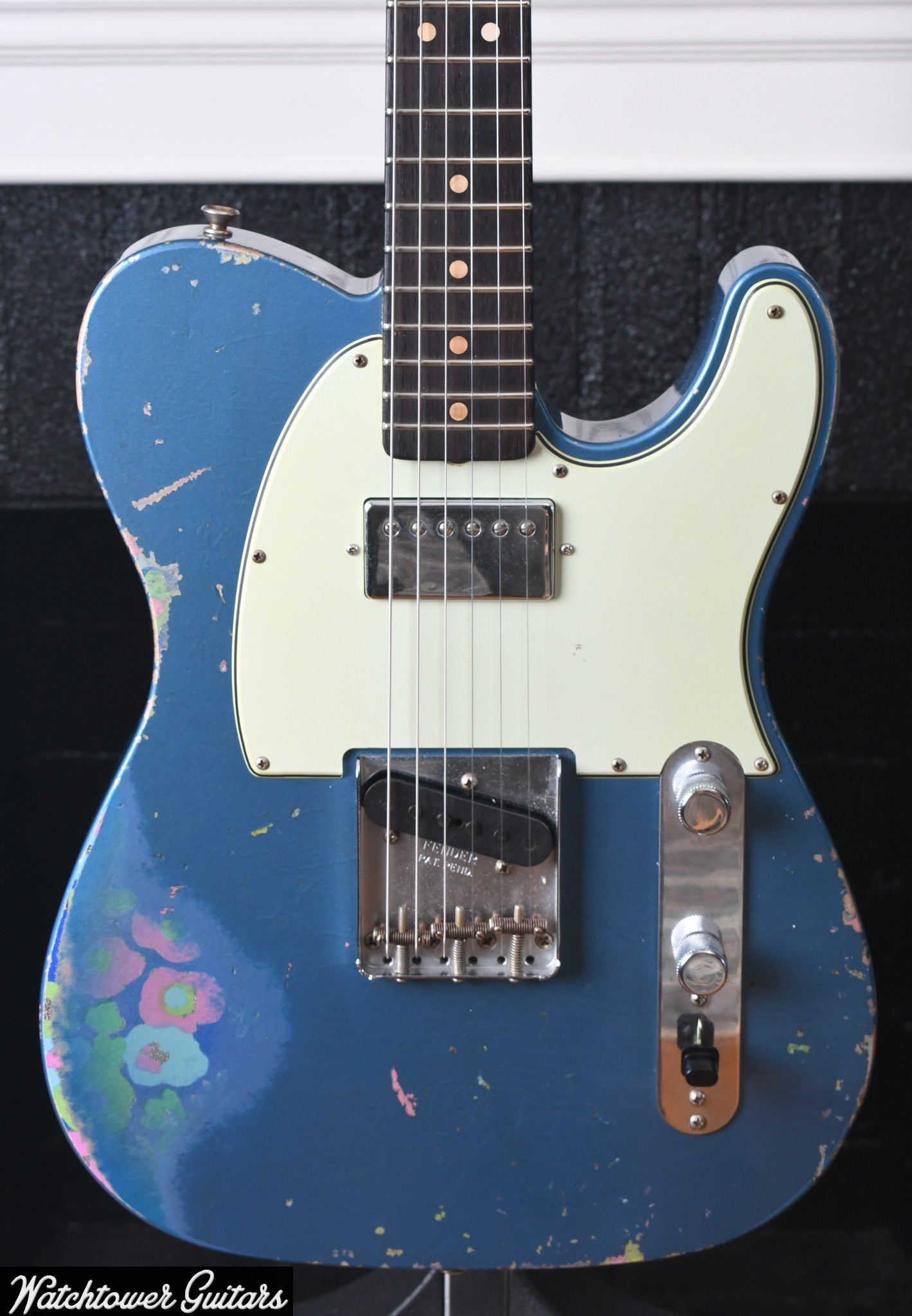 2019 Fender Custom Shop LTD '60s HS Telecaster Relic Aged Lake Placid Blue Over Paisley