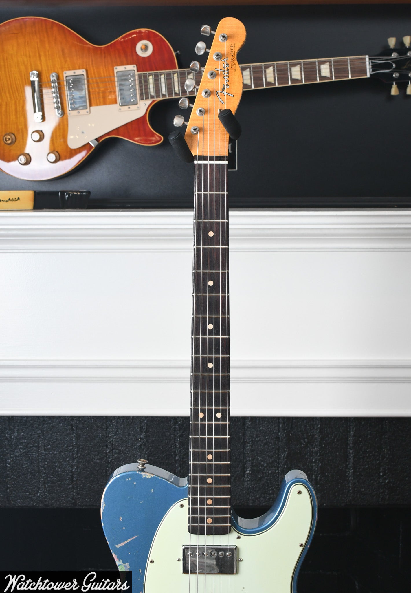 2019 Fender Custom Shop LTD '60s HS Telecaster Relic Aged Lake Placid Blue Over Paisley