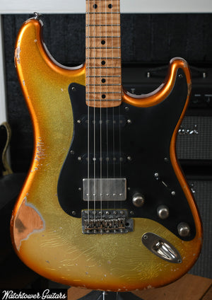 LSL Instruments Saticoy Burnt Orange Sparkle Burst To Shoreline Gold Heavy Aged "Spark"