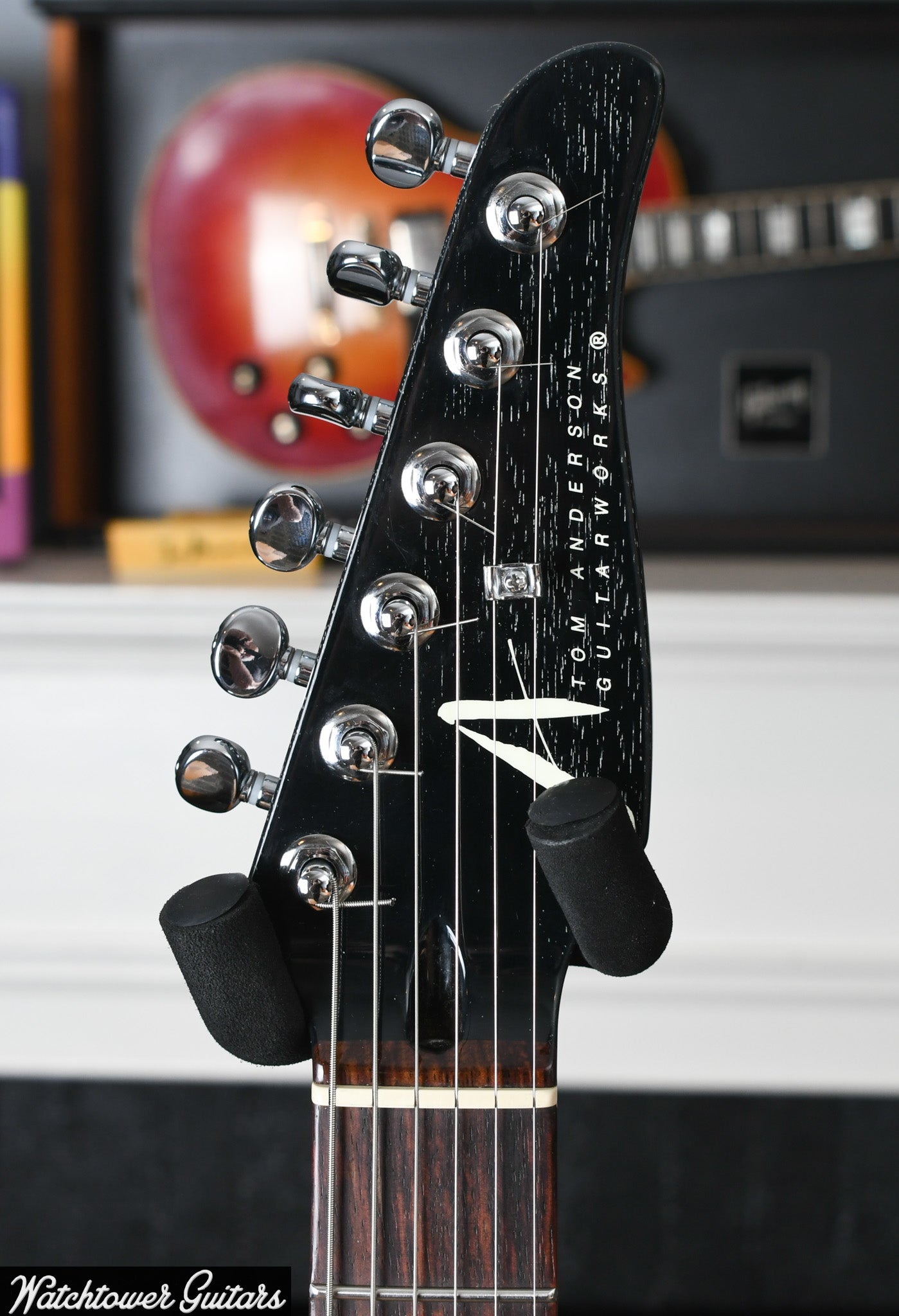 2020 Tom Anderson Raven Superbird Black with White Dog Hair