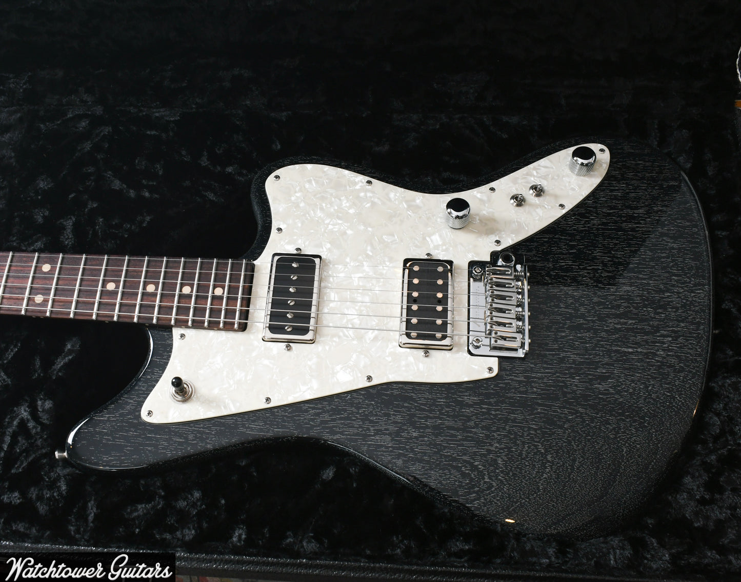 2020 Tom Anderson Raven Superbird Black with White Dog Hair