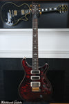 Paul Reed Smith PRS Studio Wood Library 10 Top Quilt, Brazilian Board, Korina, Fire Red Burst