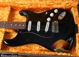 2021 Fender Custom Shop Limited Dual Mag II '60 Stratocaster Aged Black over 3 Tone Sunburst Relic