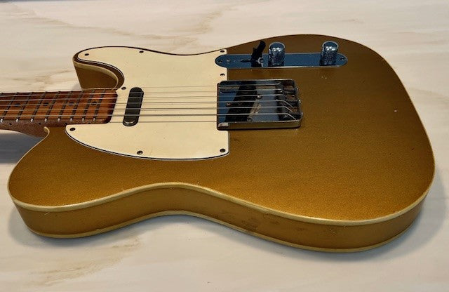 NEW Danocaster Single Cut Double Bound Firemist Gold