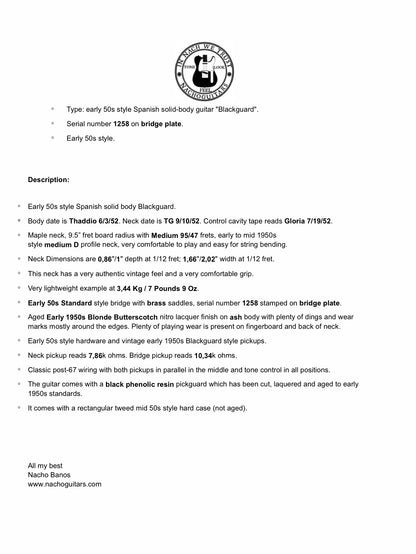 NEW Nacho Blackguard #1258 Heavy Aged