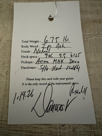 NEW Danocaster Single Cut Double Bound Hippie Natural