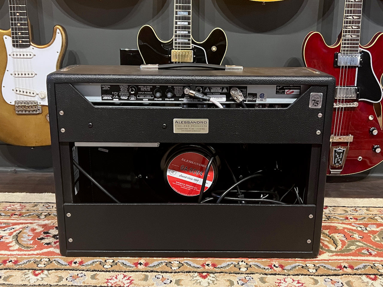 2022 Alessandro Fender Deluxe Reverb 1x12 Combo Black Tolex
