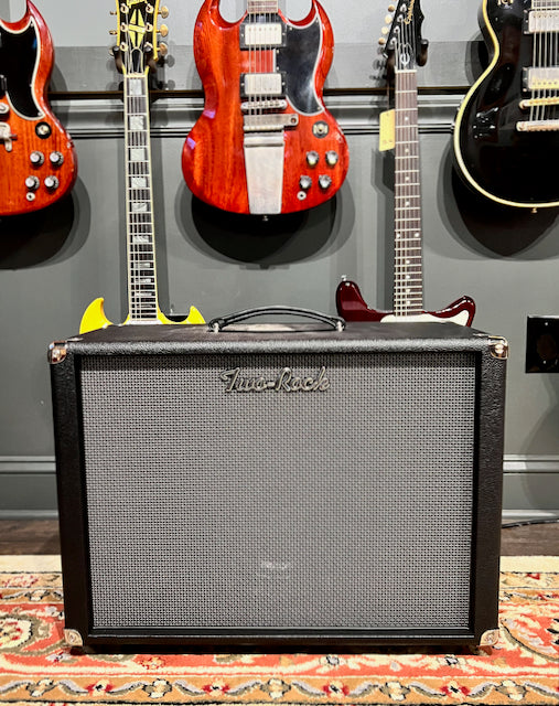 Two Rock Studio Signature Head & 1x12 Cabinet Black Bronco with Modern Silver Grill