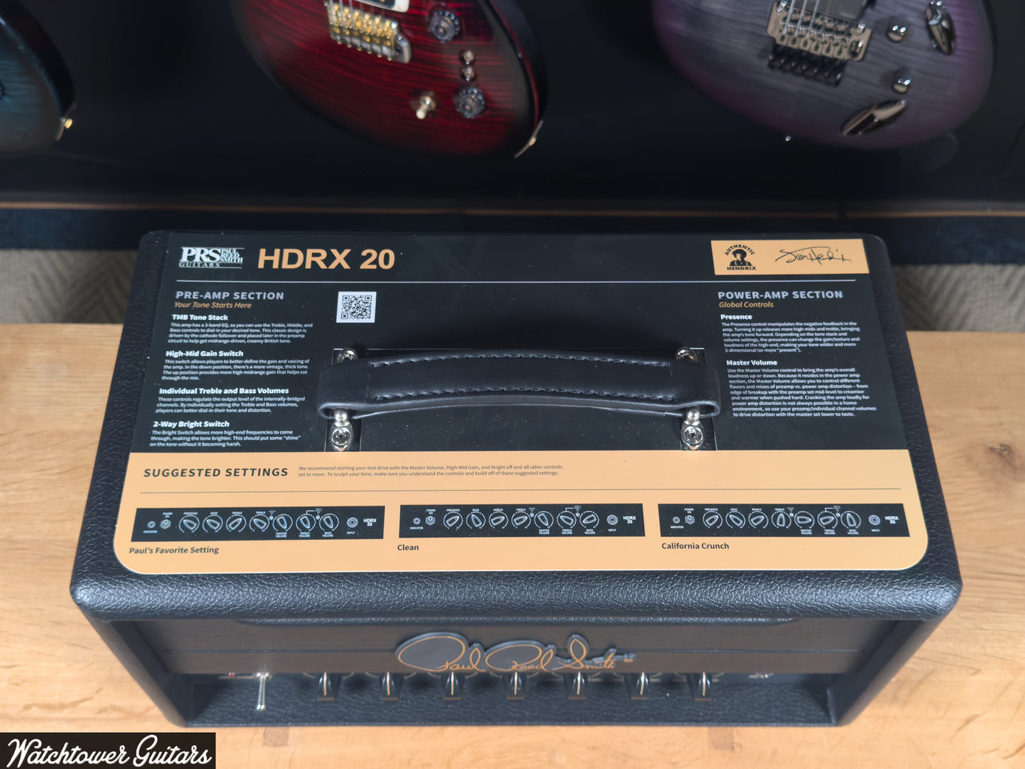2025 Paul Reed Smith PRS HDRX 20 Jimi Hendrix Head Black Tolex