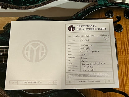 2021 Maybach Little Wing Flat Top Cutaway Havana Tobacco Burst Aged