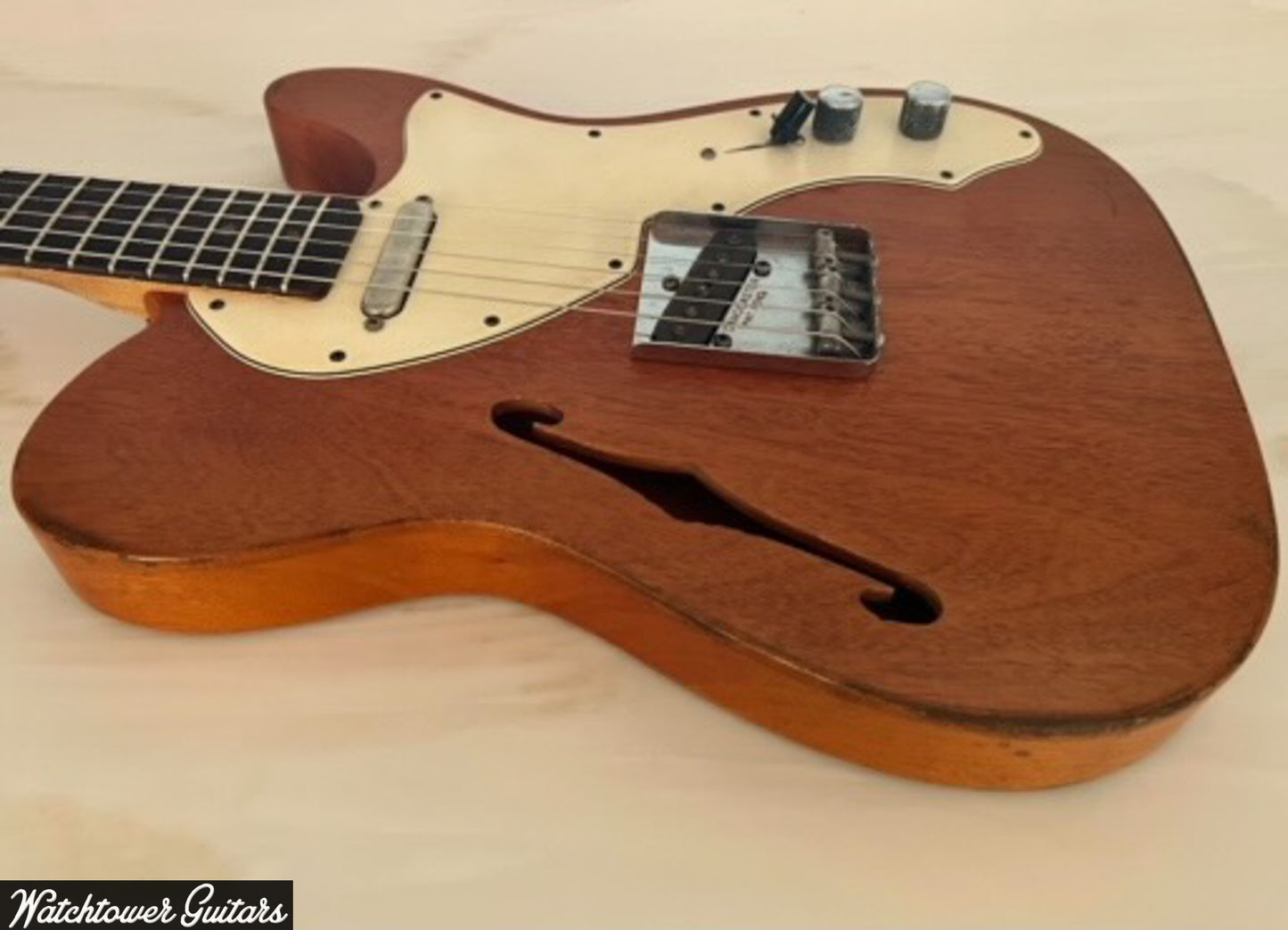 Danocaster Single Cut Thinline Aged Natural