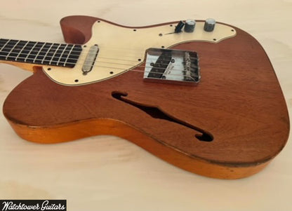 Danocaster Single Cut Thinline Aged Natural