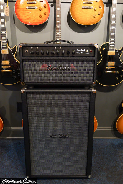 Two Rock Vintage Deluxe 40 Watt Head 6V6 Black Bronco/Modern Silver Grill (SN369)