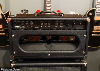 Two Rock Vintage Deluxe 40 Watt Head 6V6 Black Bronco/Modern Silver Grill (SN369)