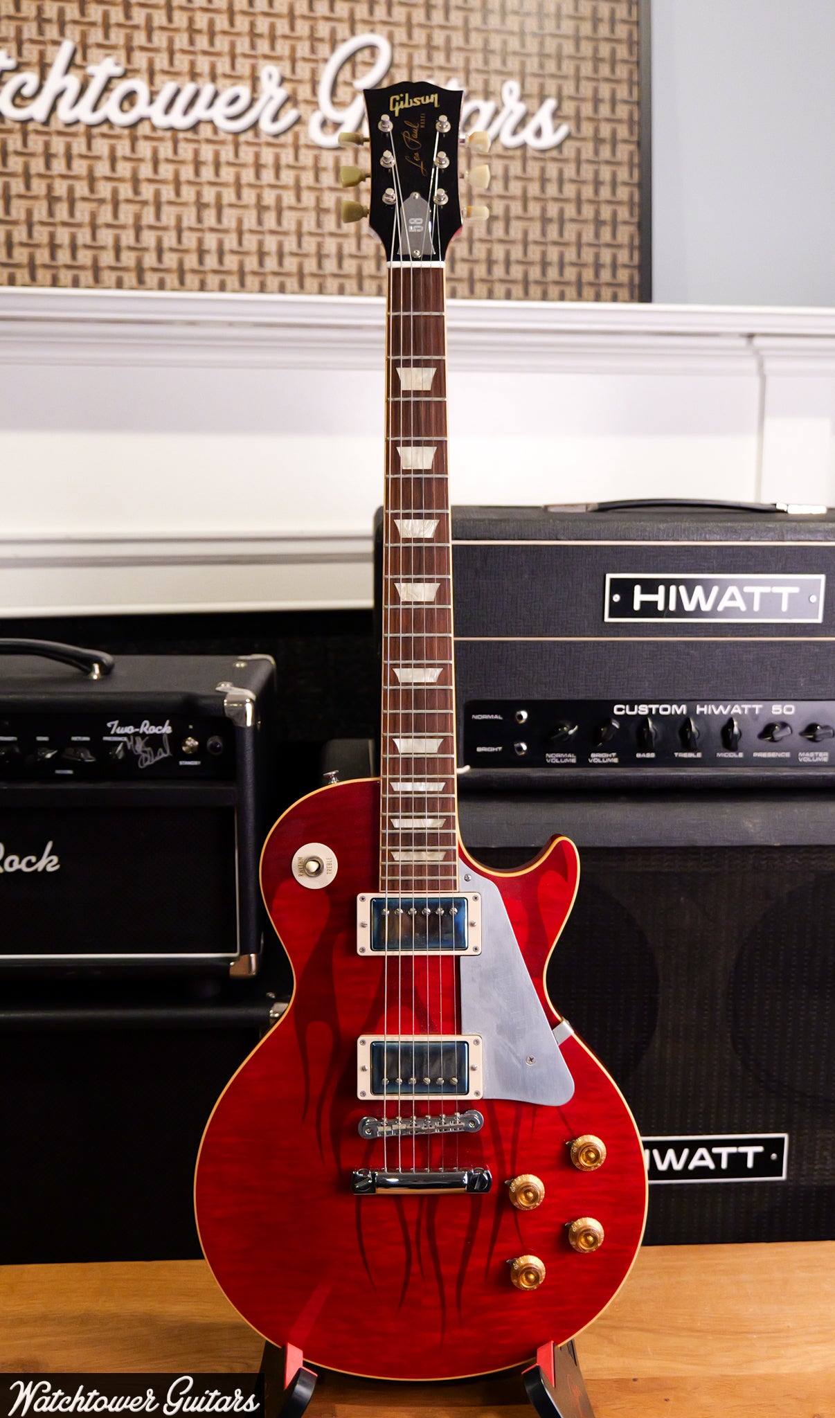 2008 Gibson Custom Shop Hot Rod 58 Les Paul Translucent Cherry Red with Ghost Flames