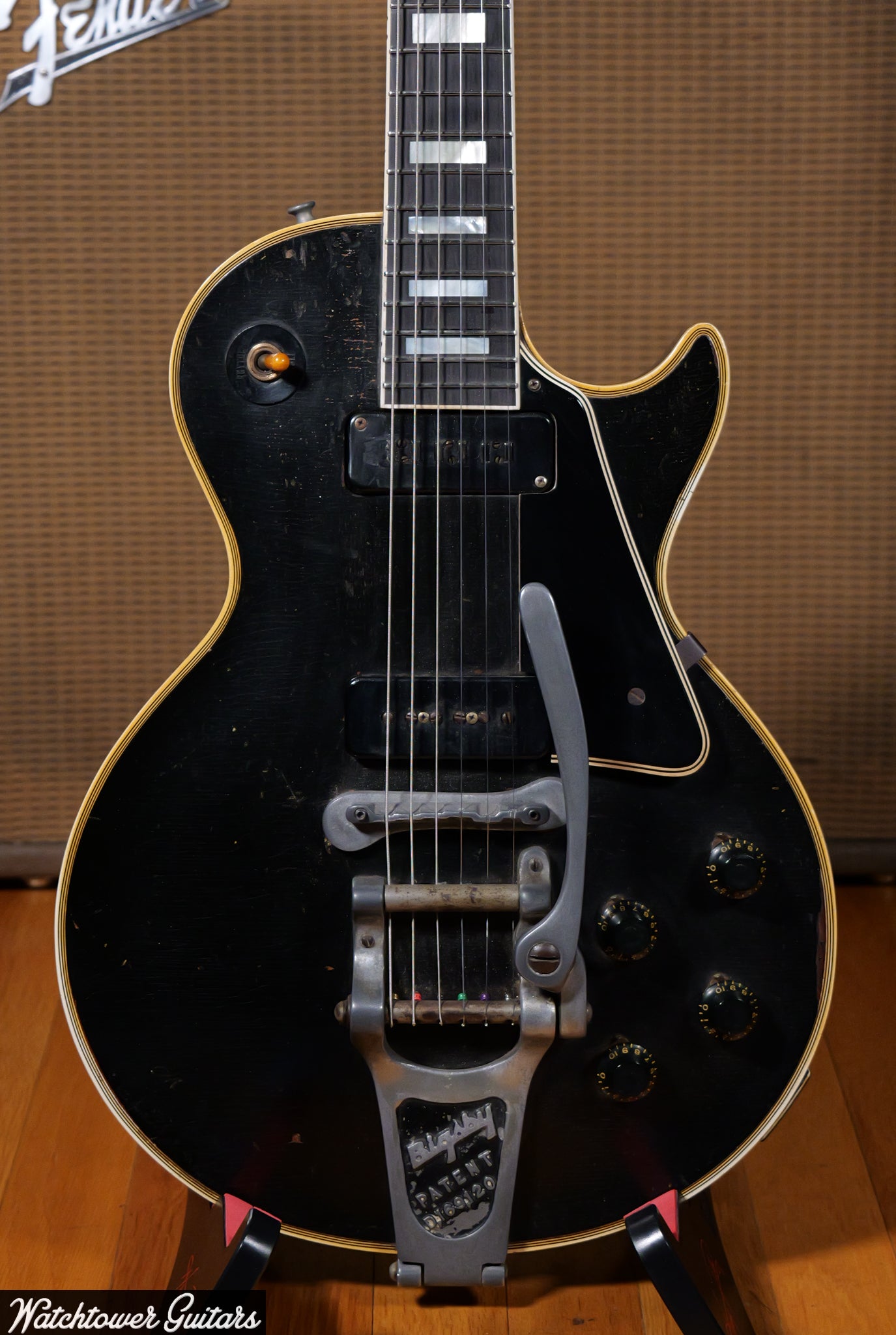 1956 Les Paul Custom Ebony Factory Dogbone & Bigsby