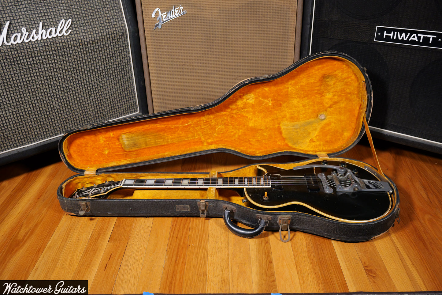 1956 Les Paul Custom Ebony Factory Dogbone & Bigsby