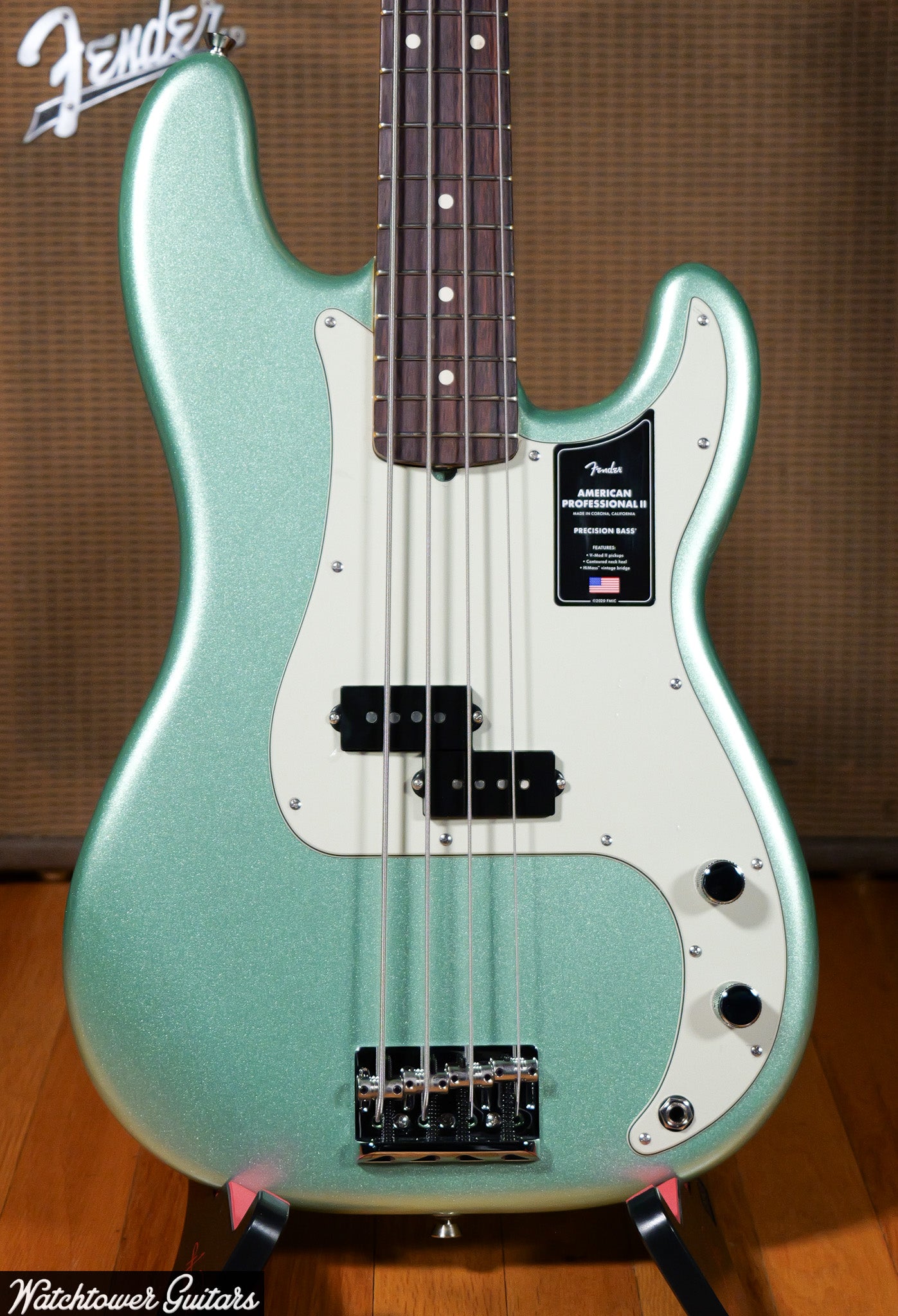 2024 Fender P Bass American Professional II Mystic Surf Green