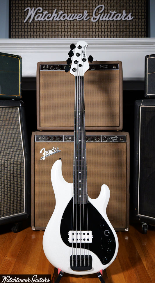 2022 Ernie Ball Music Man DarkRay 5 Sparkle White Limited Edition 14/100