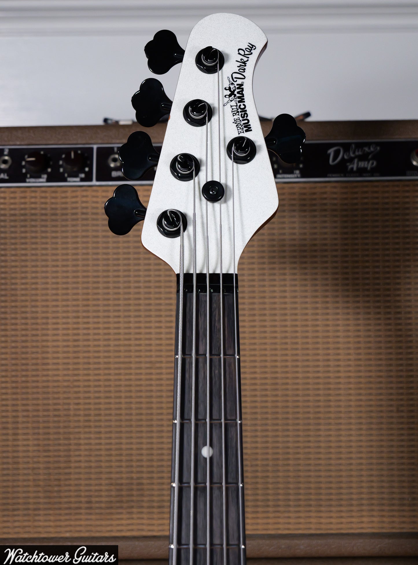 2022 Ernie Ball Music Man DarkRay 5 Sparkle White Limited Edition 14/100